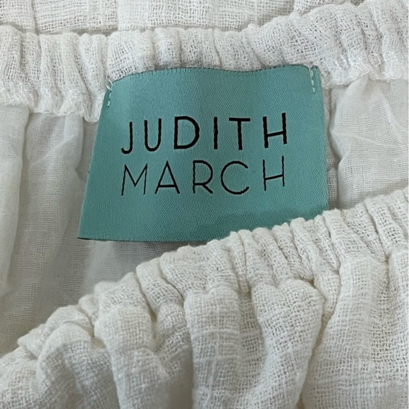 Judith March Cotton Gauze Bohemian Mini Dress With Dramatic Flared Sleeves Sz M - Picture 15 of 15